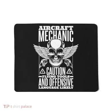 Aircraft Mechanic Flying Tools And Offensive Language, Plane Mousepad
