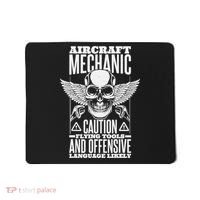 Aircraft Mechanic Flying Tools And Offensive Language, Plane Mousepad thumb 0