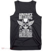 Aircraft Mechanic Flying Tools And Offensive Language, Plane Tank Top thumb 0