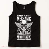 Aircraft Mechanic Flying Tools And Offensive Language, Plane Tank Top thumb 2