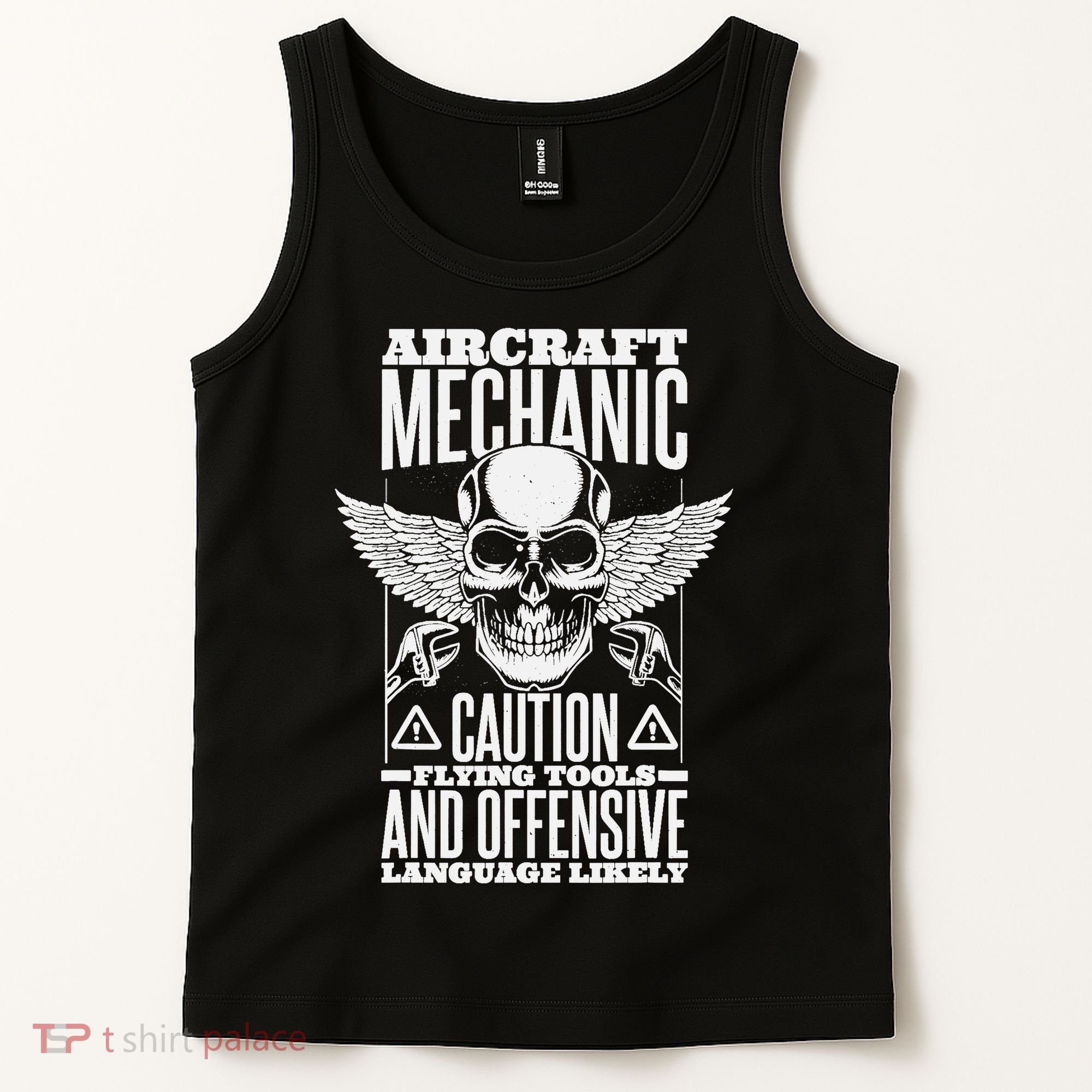 Aircraft Mechanic Flying Tools And Offensive Language, Plane Tank Top
