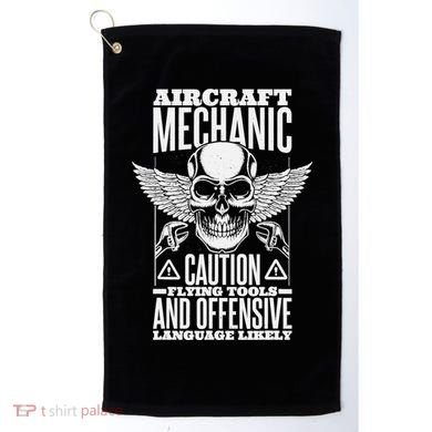Aircraft Mechanic Flying Tools And Offensive Language, Plane Golf Towel