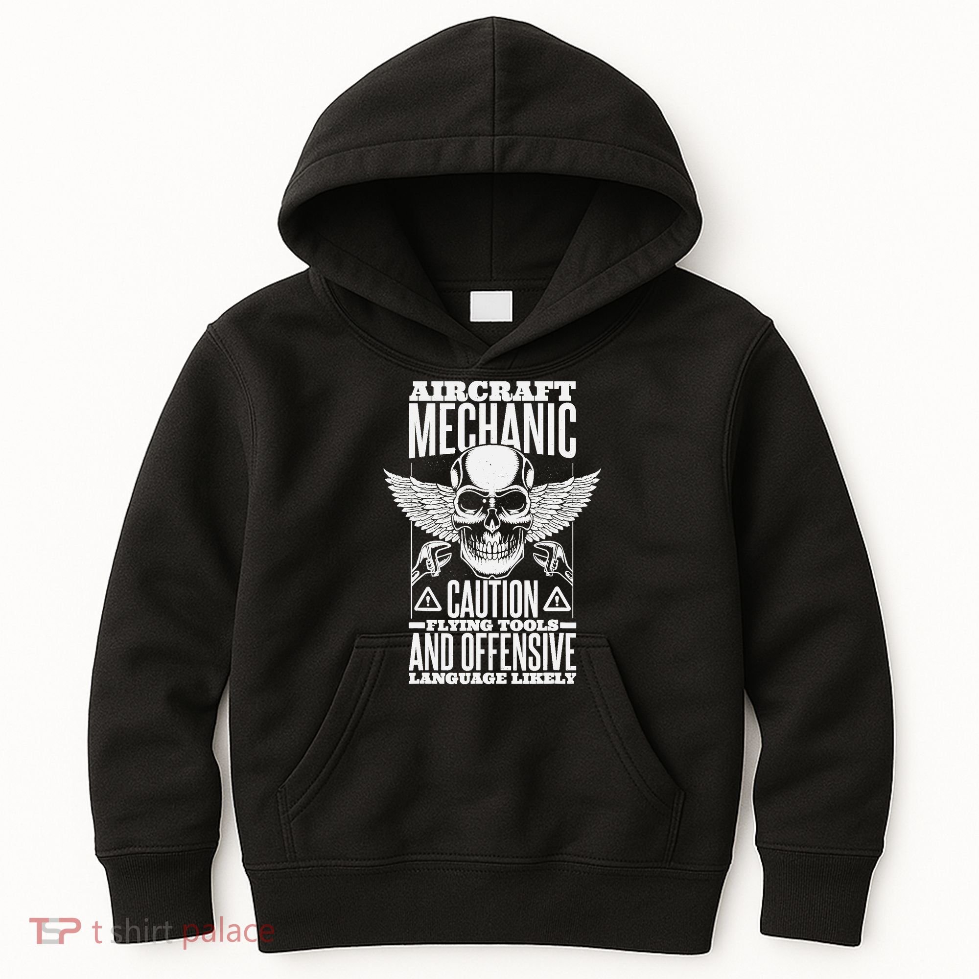 Aircraft Mechanic Flying Tools And Offensive Language, Plane Kids Hoodie