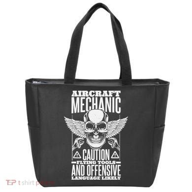 Aircraft Mechanic Flying Tools And Offensive Language, Plane Tote Bag