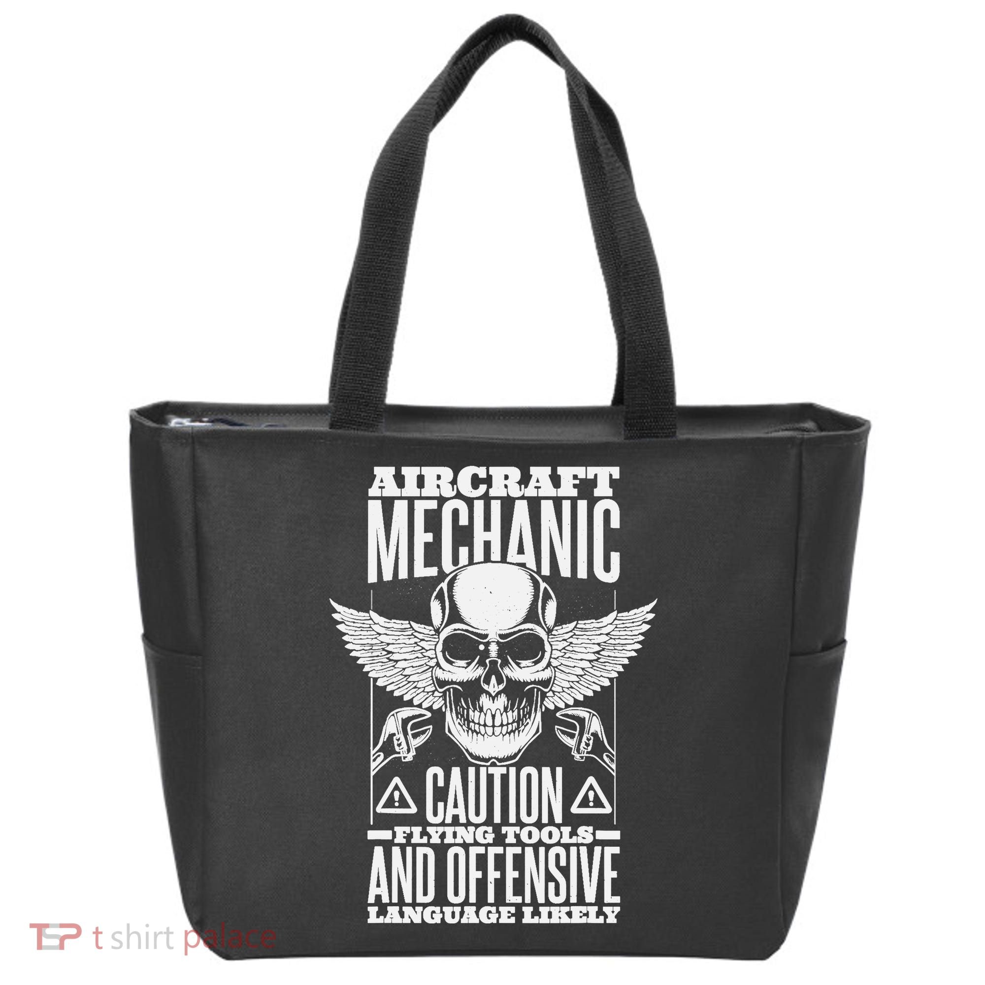 Aircraft Mechanic Flying Tools And Offensive Language, Plane Tote Bag
