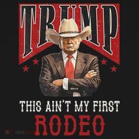 AinT My First Rodeo Western Cowboy Funny Trump Mousepad thumb 1