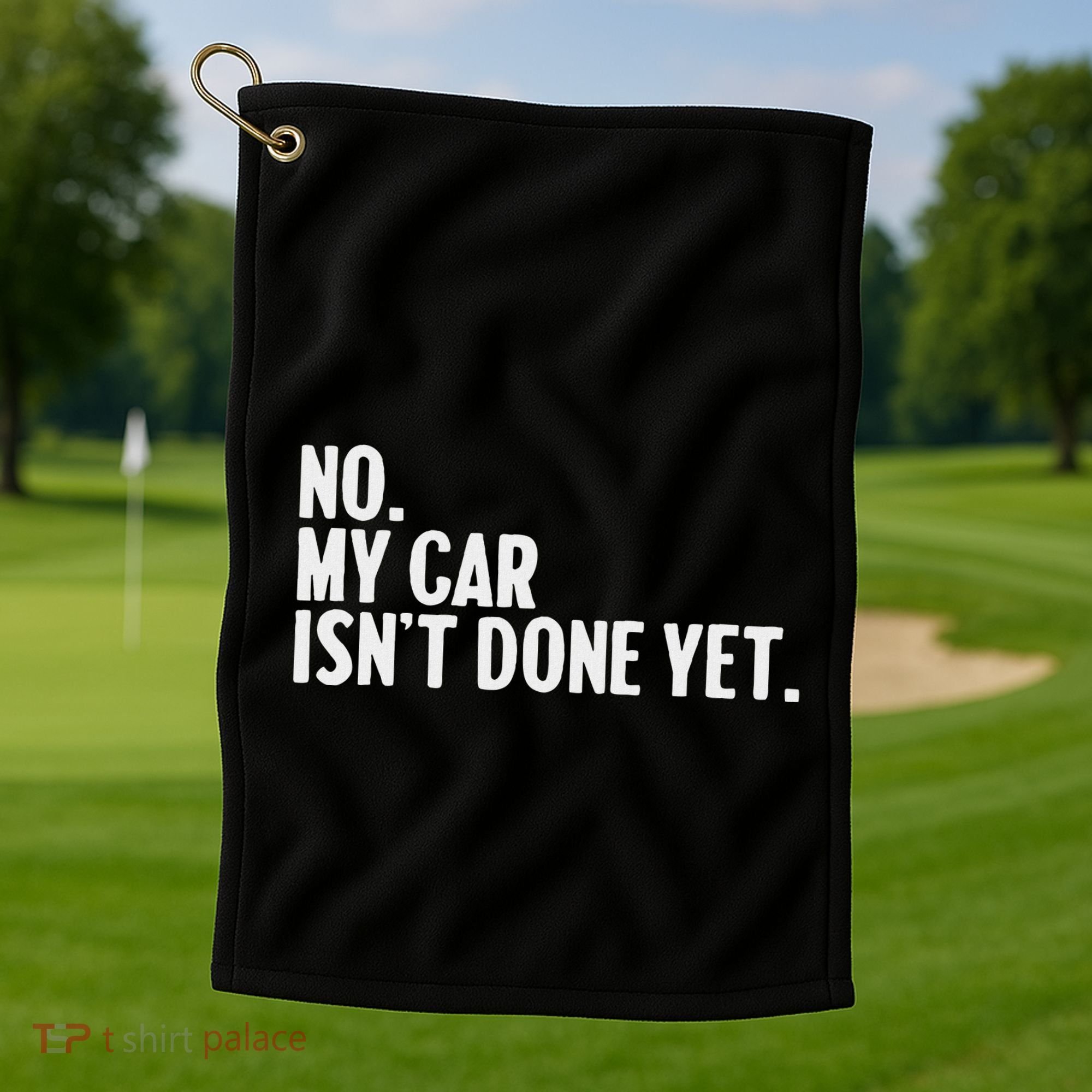 Auto Mechanic Garage Joke For Car Guy Lover Racer Enthusiast Golf Towel
