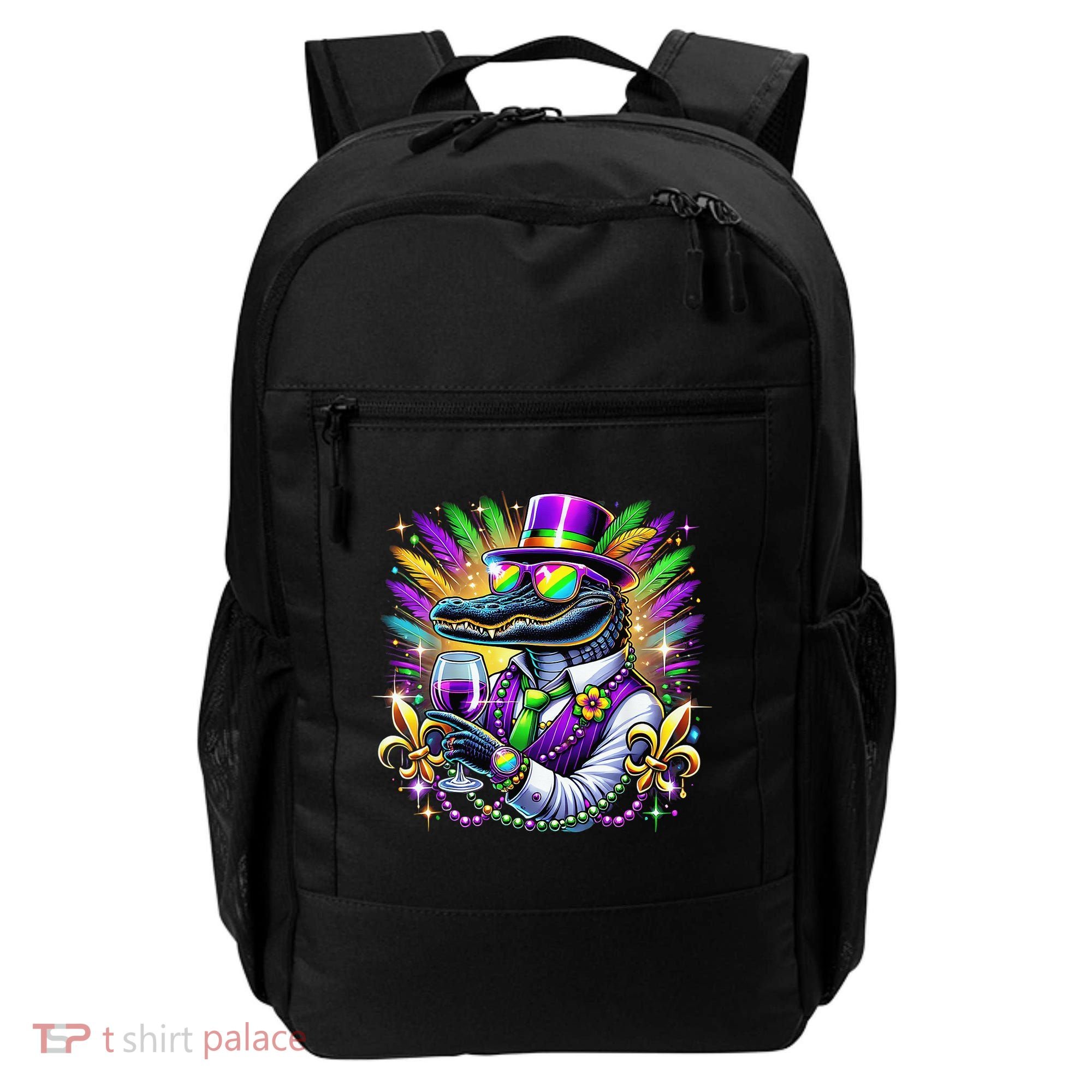Alligator Mardi Gras Carnival Party Outfit Backpack