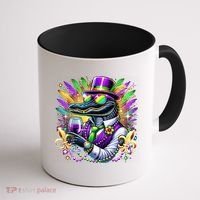 Alligator Mardi Gras Carnival Party Outfit Coffee Mug thumb 1