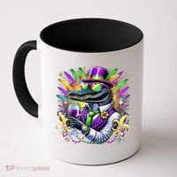 Alligator Mardi Gras Carnival Party Outfit Coffee Mug thumb 0