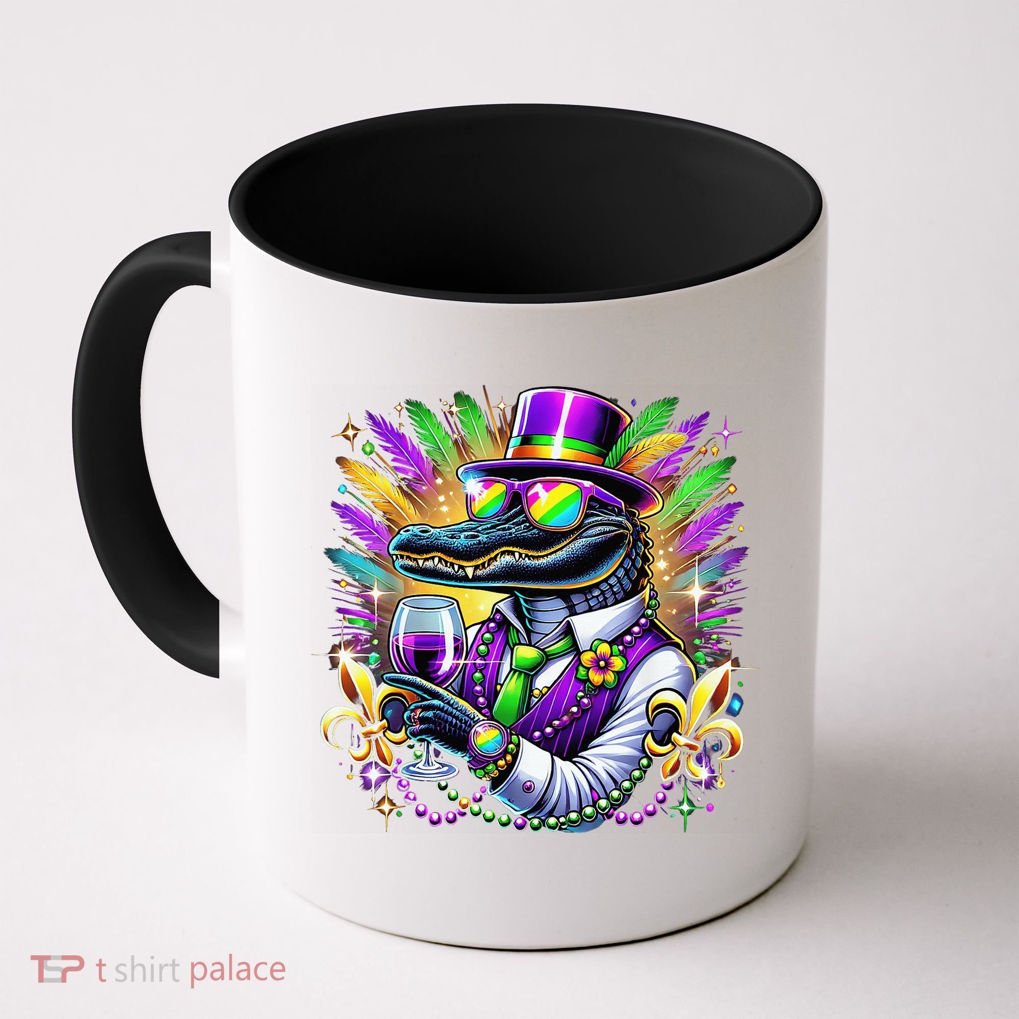 Alligator Mardi Gras Carnival Party Outfit Coffee Mug