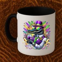 Alligator Mardi Gras Carnival Party Outfit Coffee Mug thumb 2