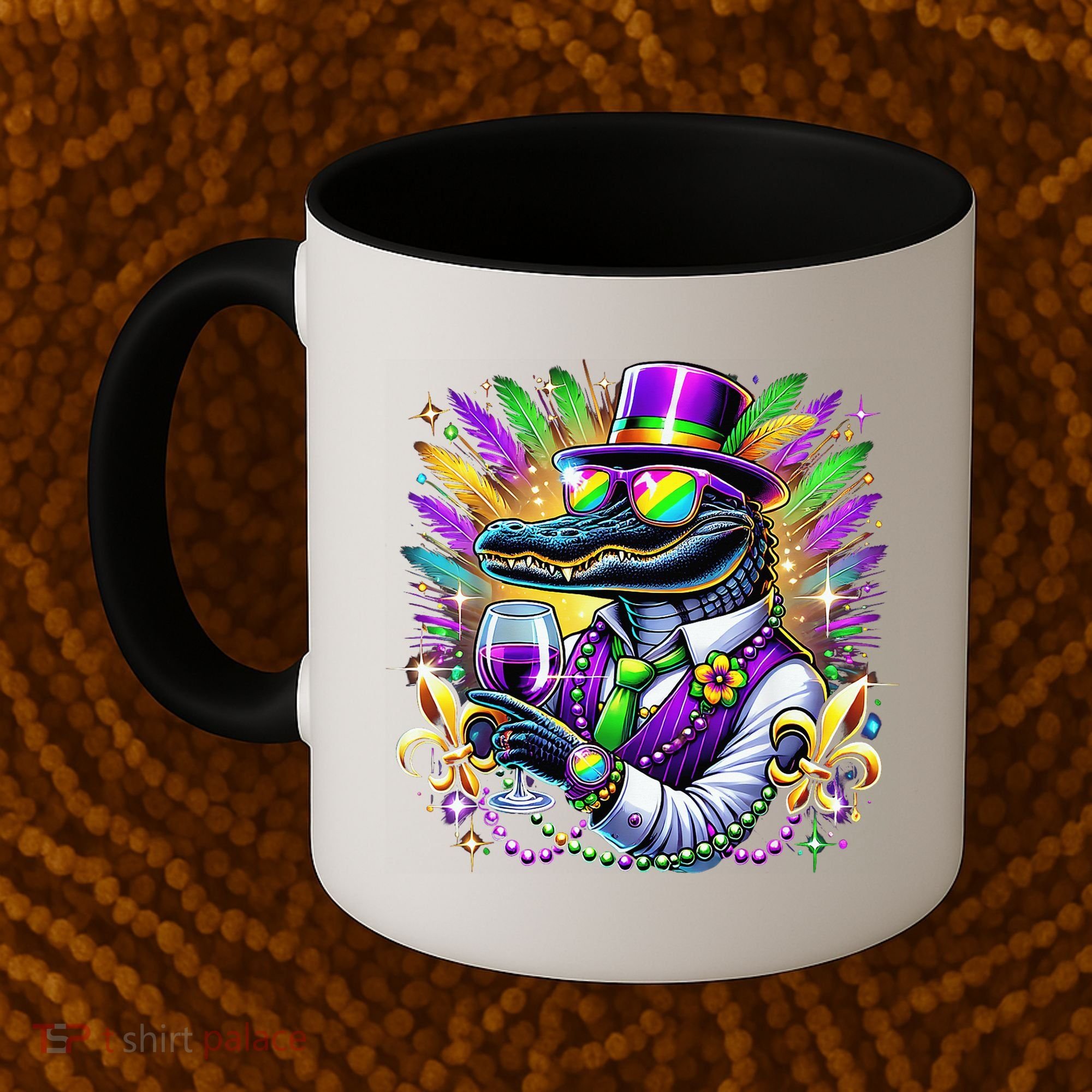 Alligator Mardi Gras Carnival Party Outfit Coffee Mug