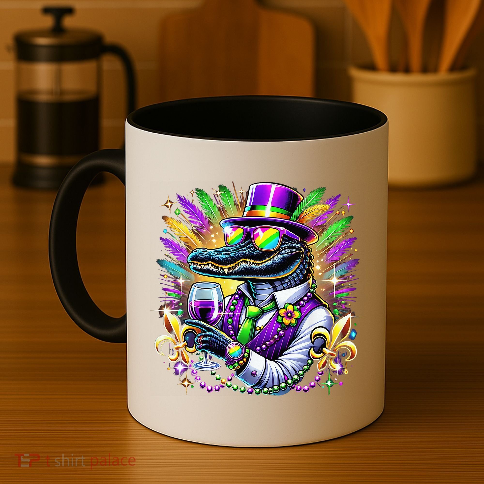 Alligator Mardi Gras Carnival Party Outfit Coffee Mug