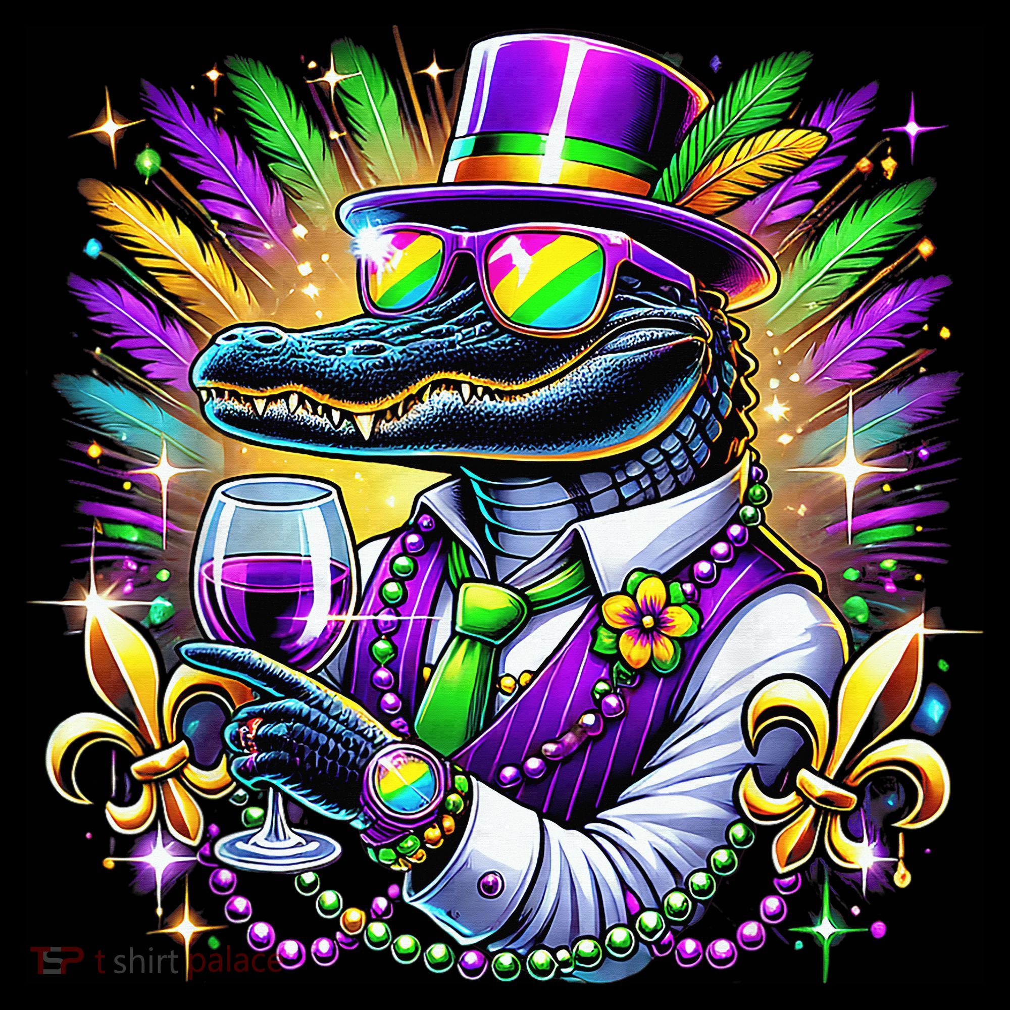 Alligator Mardi Gras Carnival Party Outfit Women's Hoodie