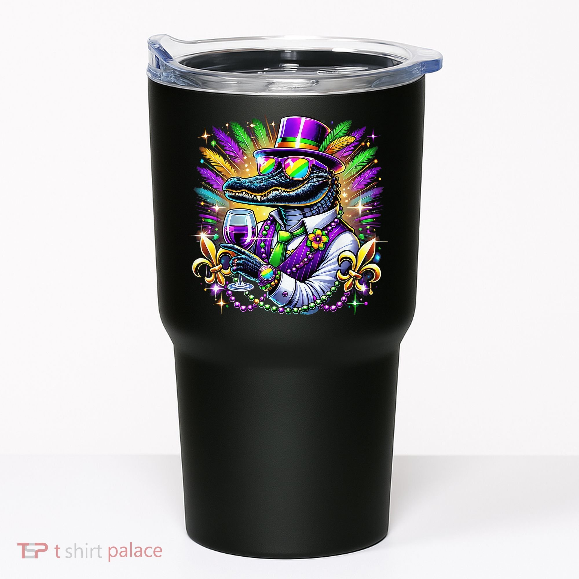 Alligator Mardi Gras Carnival Party Outfit Tumbler