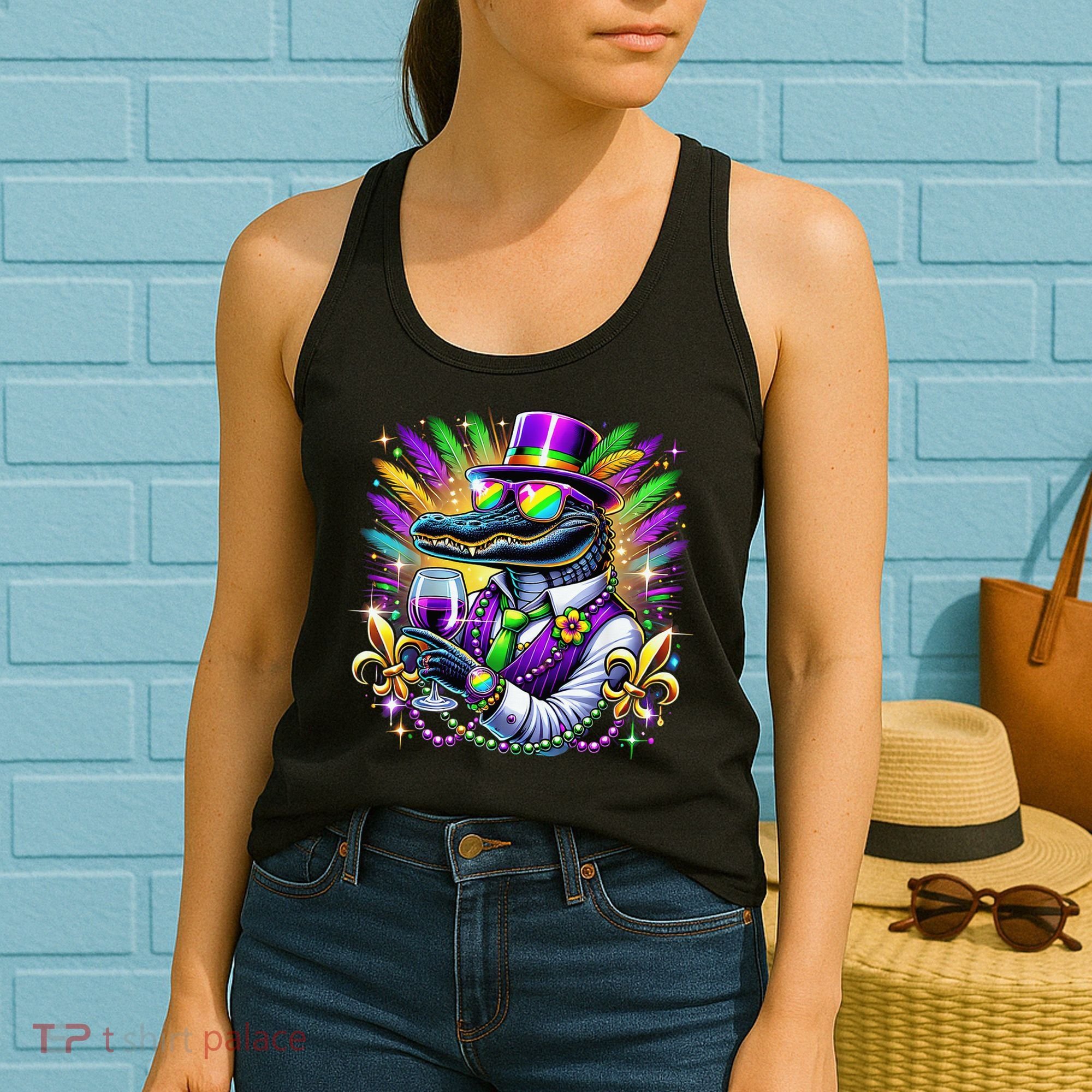 Alligator Mardi Gras Carnival Party Outfit Women's Tank Top