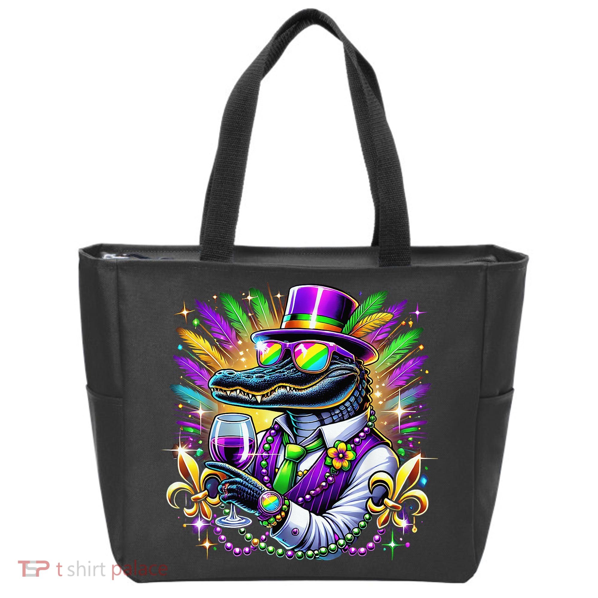 Alligator Mardi Gras Carnival Party Outfit Tote Bag