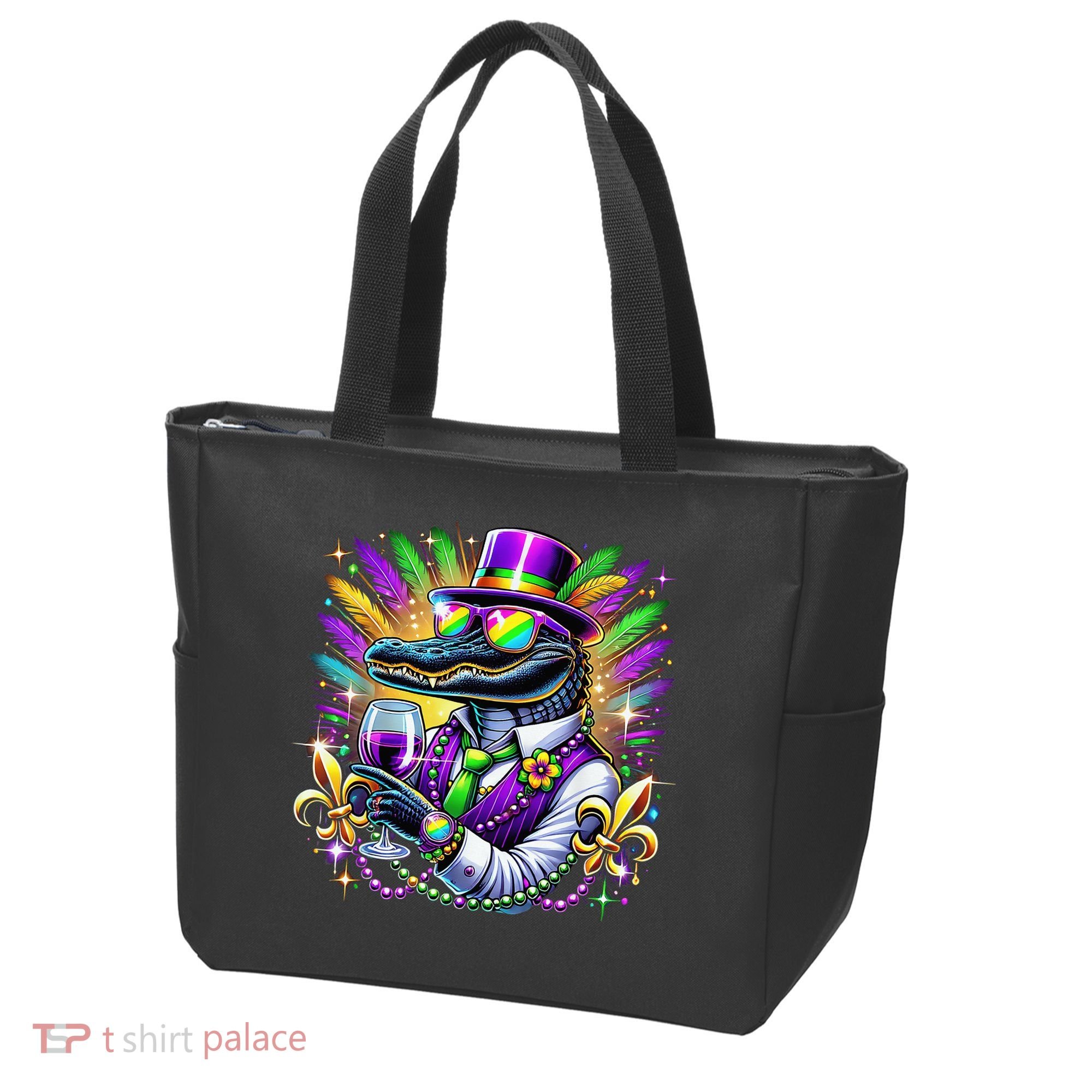 Alligator Mardi Gras Carnival Party Outfit Tote Bag