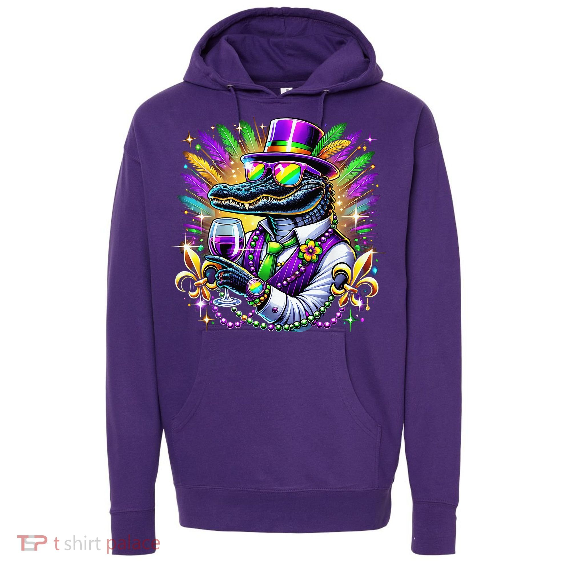 Alligator Mardi Gras Carnival Party Outfit Hoodie