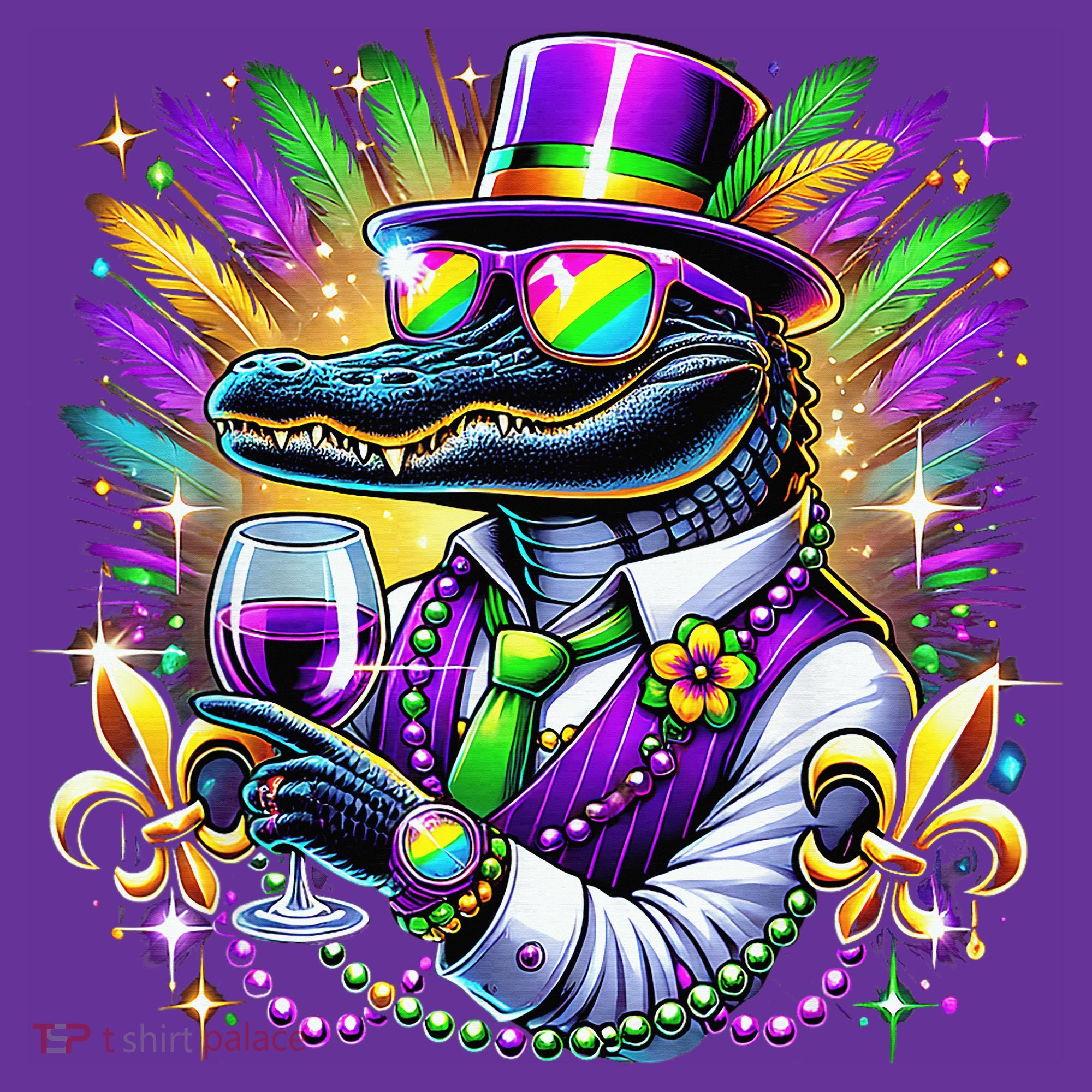 Alligator Mardi Gras Carnival Party Outfit Hat