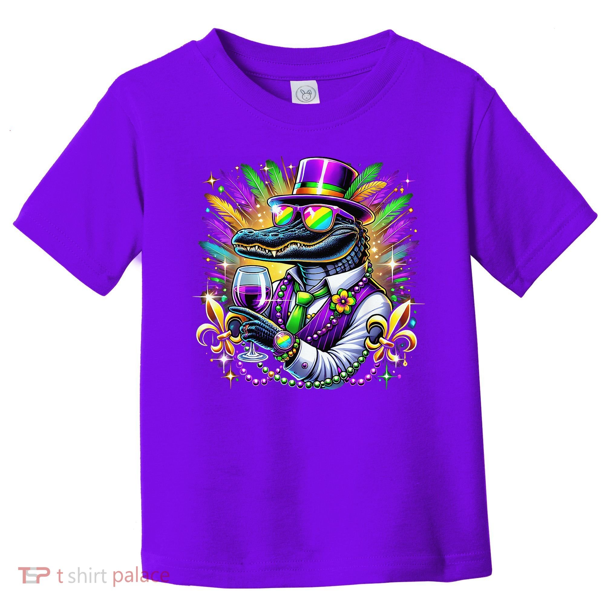 Alligator Mardi Gras Carnival Party Outfit Toddler T-Shirt