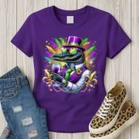 Alligator Mardi Gras Carnival Party Outfit Women's T-Shirt thumb 3