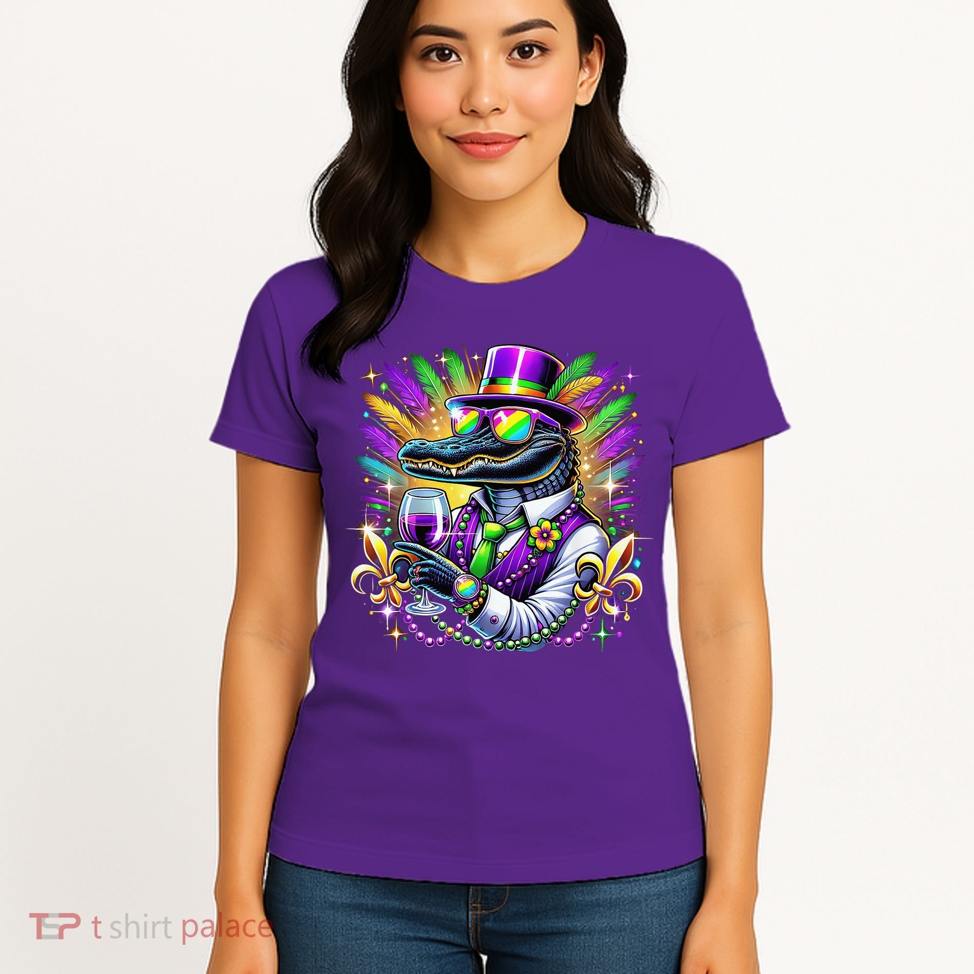 Alligator Mardi Gras Carnival Party Outfit Women's T-Shirt