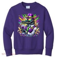 Alligator Mardi Gras Carnival Party Outfit Kids Sweatshirt thumb 0