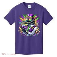 Alligator Mardi Gras Carnival Party Outfit Kids T-Shirt thumb 0