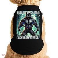 Alpha Male Human By Chance Alpha By Choice Alpha Wolf Doggie Tank thumb 0