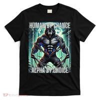 Alpha Male Human By Chance Alpha By Choice Alpha Wolf T-Shirt thumb 0