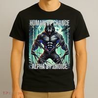Alpha Male Human By Chance Alpha By Choice Alpha Wolf T-Shirt thumb 3