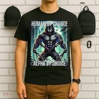 Alpha Male Human By Chance Alpha By Choice Alpha Wolf T-Shirt thumb 6