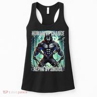 Alpha Male Human By Chance Alpha By Choice Alpha Wolf Women's Tank Top thumb 0