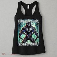Alpha Male Human By Chance Alpha By Choice Alpha Wolf Women's Tank Top thumb 3