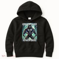 Alpha Male Human By Chance Alpha By Choice Alpha Wolf Kids Hoodie thumb 0