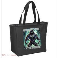 Alpha Male Human By Chance Alpha By Choice Alpha Wolf Tote Bag thumb 2