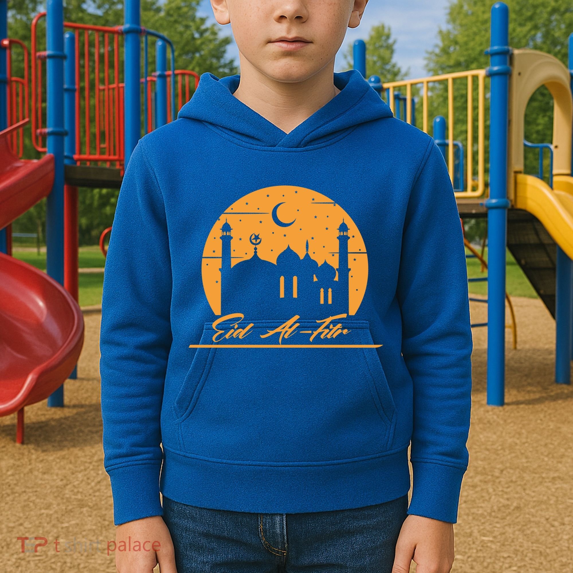 Alhamdulillah Muslim Holidays Islamic Eid Al Fitr Gift Kids Hoodie