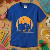 Alhamdulillah Muslim Holidays Islamic Eid Al Fitr Gift Kids T-Shirt thumb 3