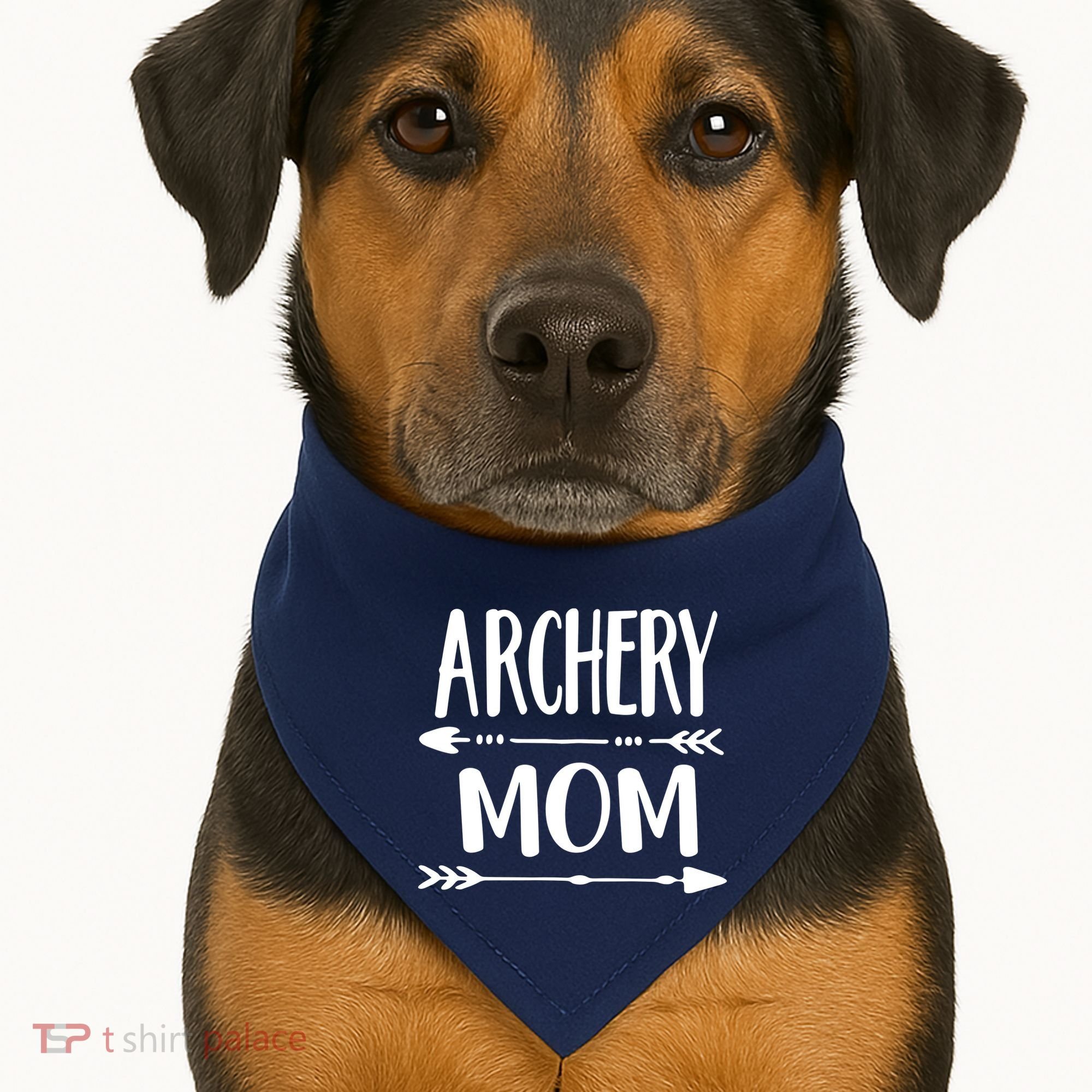 Archery Mom Hunting Archer Bow Hunter Arrow Tee USA-Made Doggie Bandana