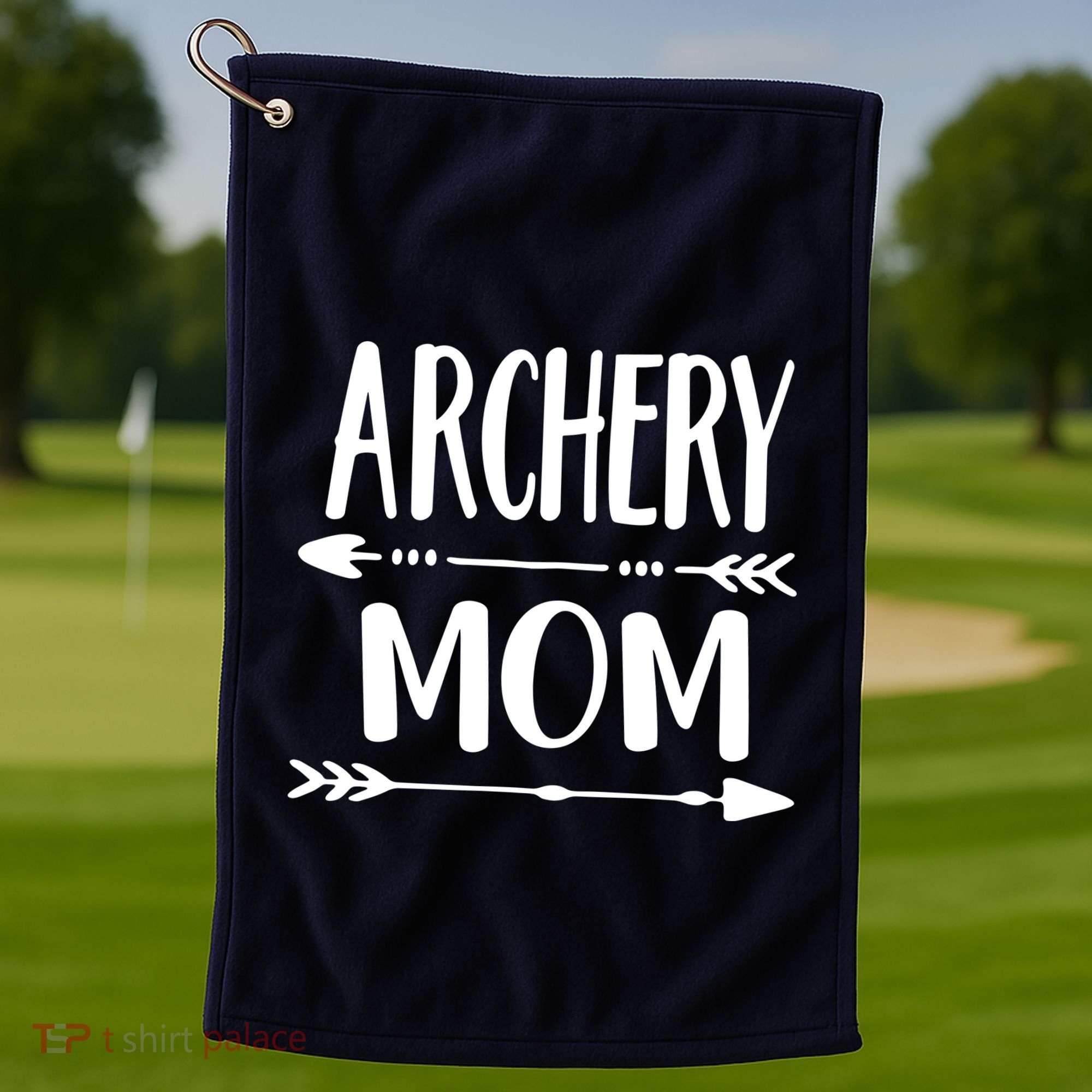 Archery Mom Hunting Archer Bow Hunter Arrow Tee Golf Towel