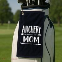 Archery Mom Hunting Archer Bow Hunter Arrow Tee Golf Towel thumb 2