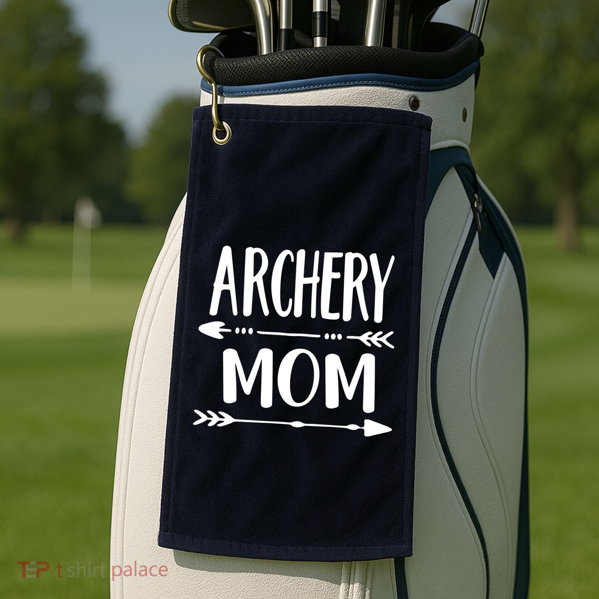 Archery Mom Hunting Archer Bow Hunter Arrow Tee Golf Towel