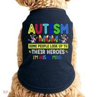 Autism Mom I'm Raising My Hero Awareness Puzzle Doggie Tank thumb 0