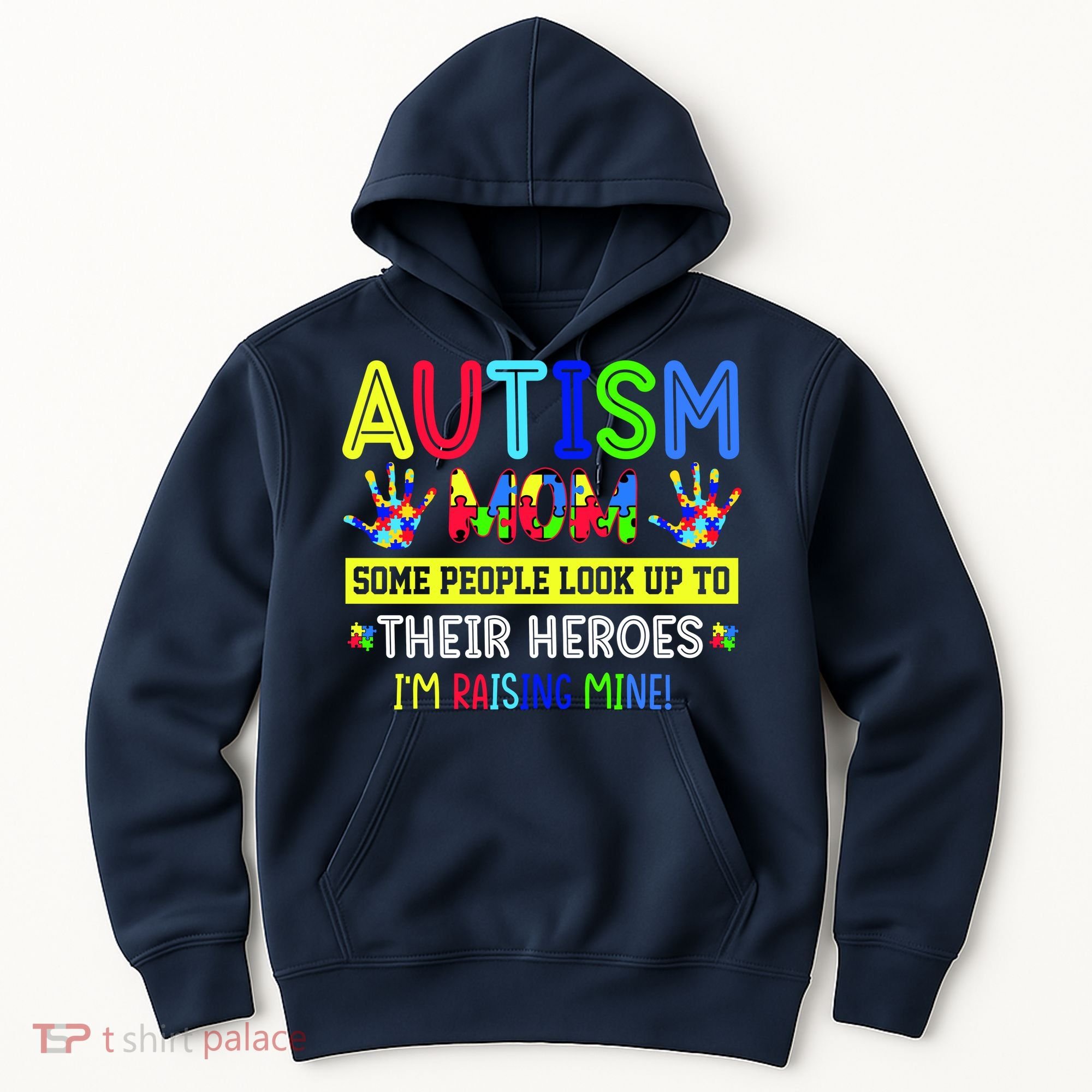 Autism Mom I'm Raising My Hero Awareness Puzzle Hoodie