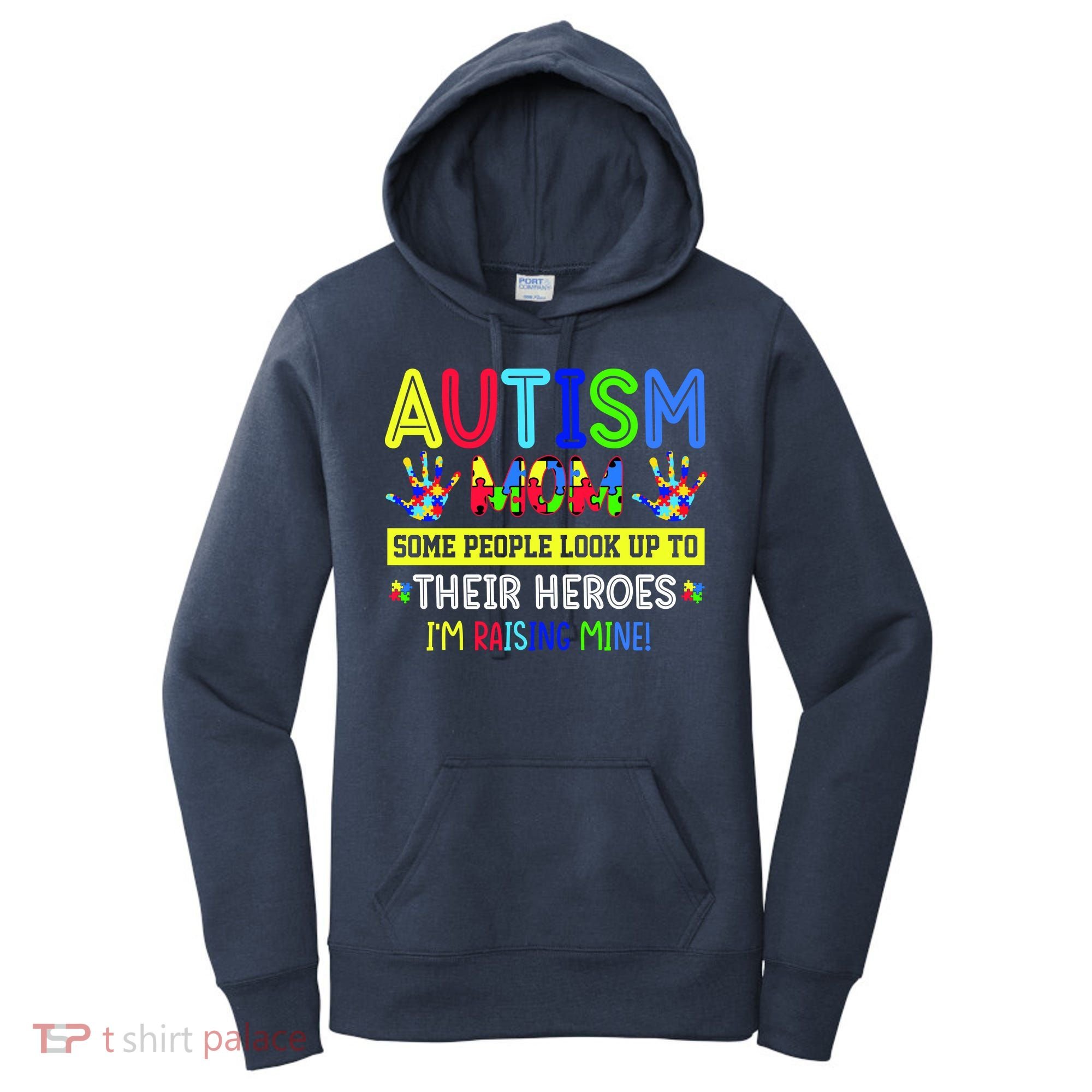 Autism Mom I'm Raising My Hero Awareness Puzzle Women's Hoodie