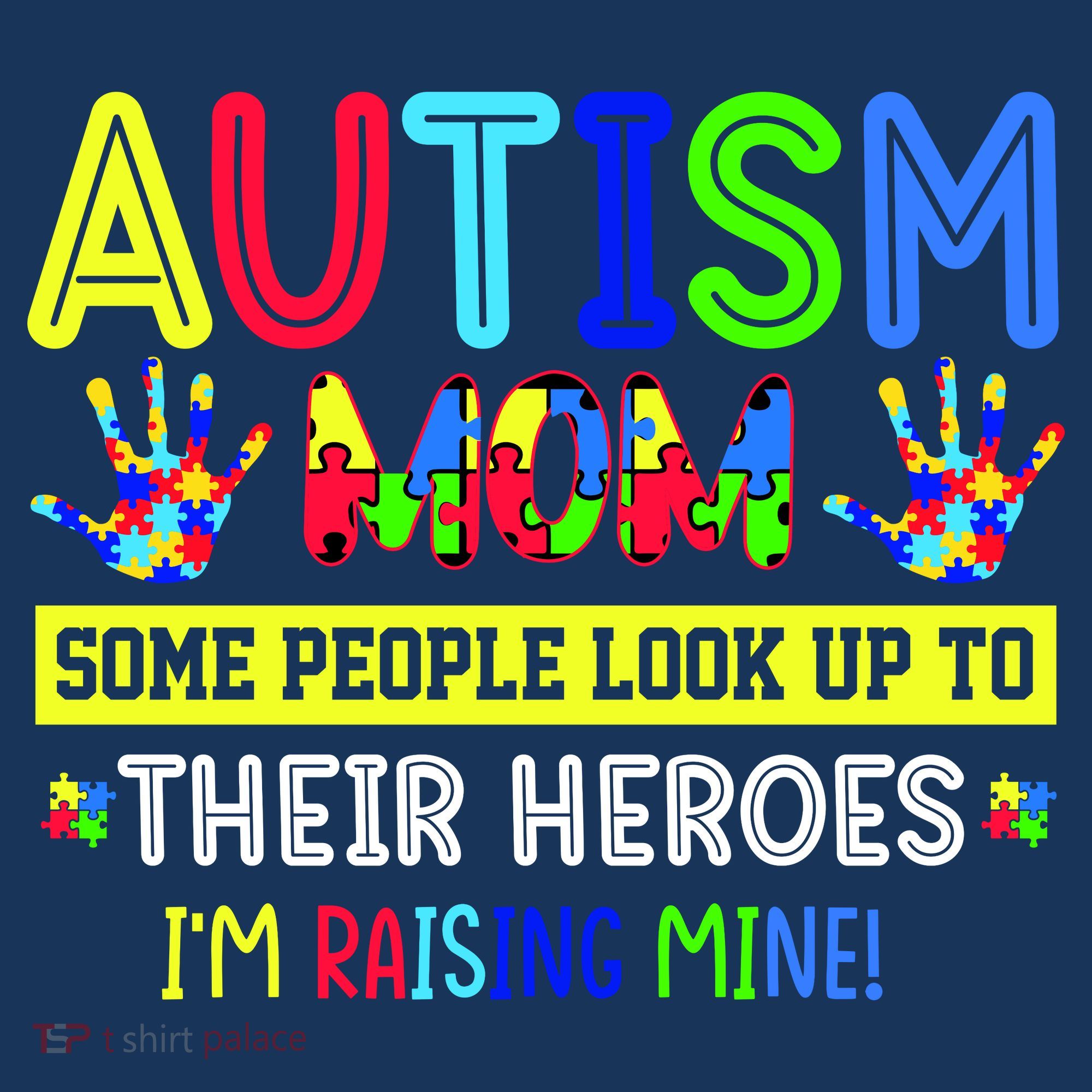 Autism Mom I'm Raising My Hero Awareness Puzzle Mousepad