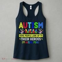 Autism Mom I'm Raising My Hero Awareness Puzzle Women's Tank Top thumb 3