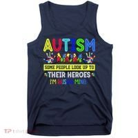 Autism Mom I'm Raising My Hero Awareness Puzzle Tank Top thumb 0